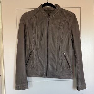 Overland XXS Grey Leather Jacket